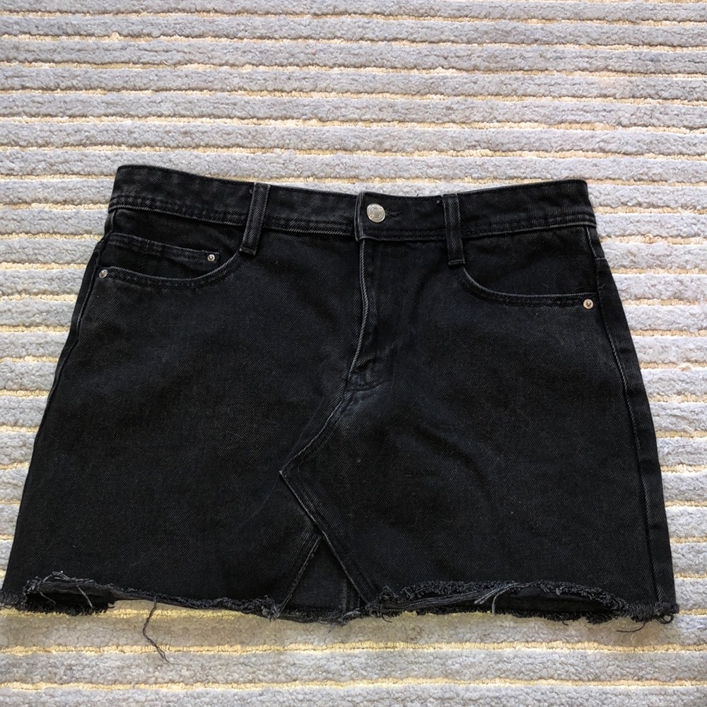 Zara Black Denim Skirt